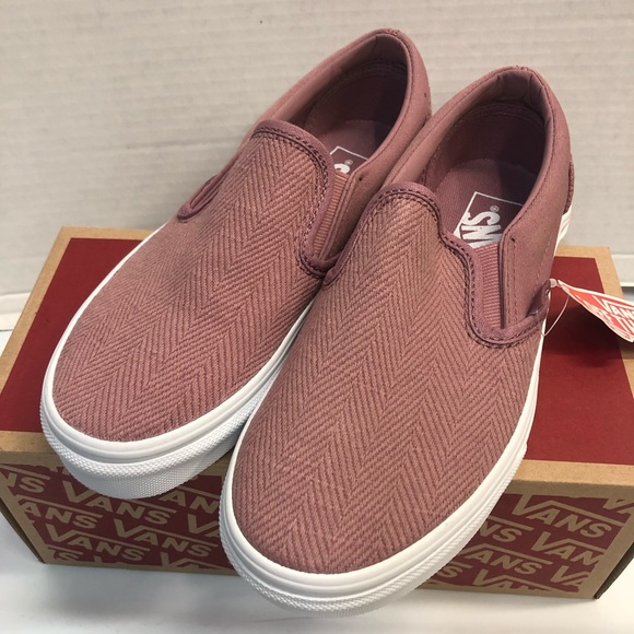 vans authentic herringbone pink